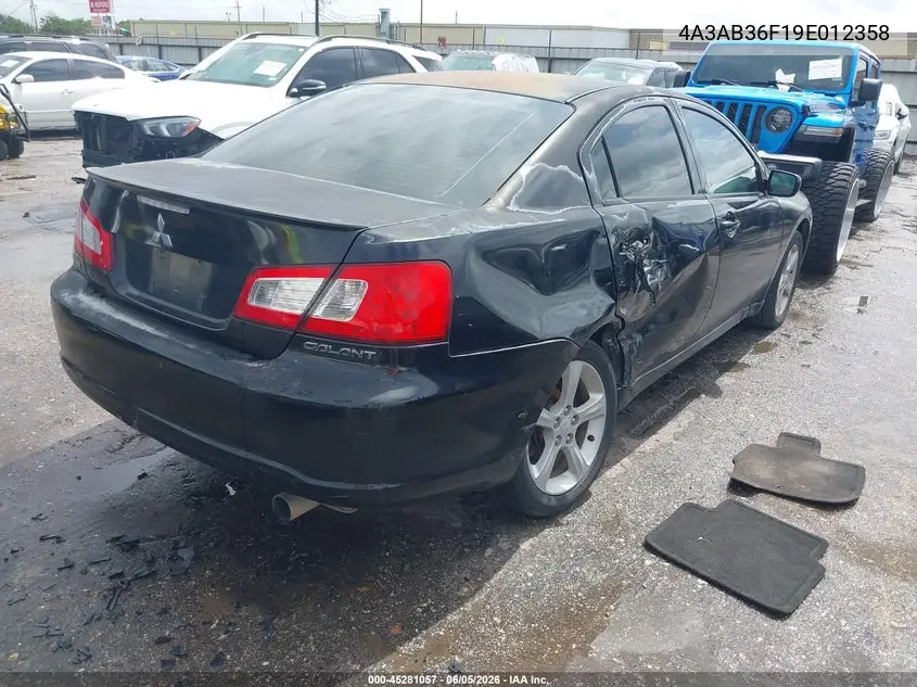 2009 Mitsubishi Galant Es/Sport Edition VIN: 4A3AB36F19E012358 Lot: 45281057