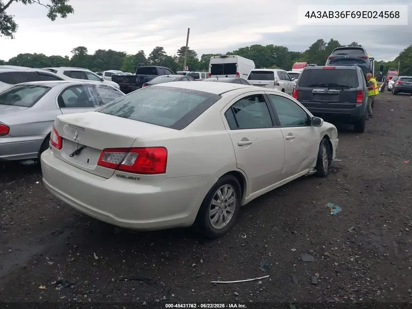 2009 Mitsubishi Galant Es/Sport Edition VIN: 4A3AB36F69E024568 Lot: 45431762