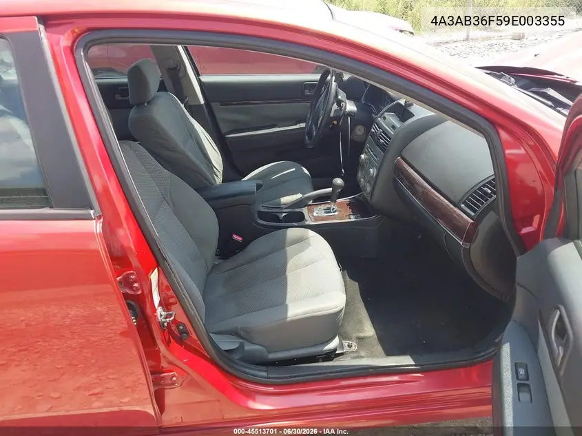 2009 Mitsubishi Galant Es/Sport Edition VIN: 4A3AB36F59E003355 Lot: 45513701