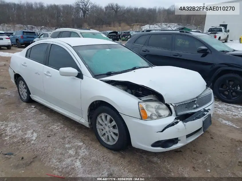 2010 Mitsubishi Galant Fe VIN: 4A32B2FF6AE010270 Lot: 44317174