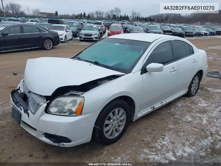 2010 Mitsubishi Galant Fe VIN: 4A32B2FF6AE010270 Lot: 44317174