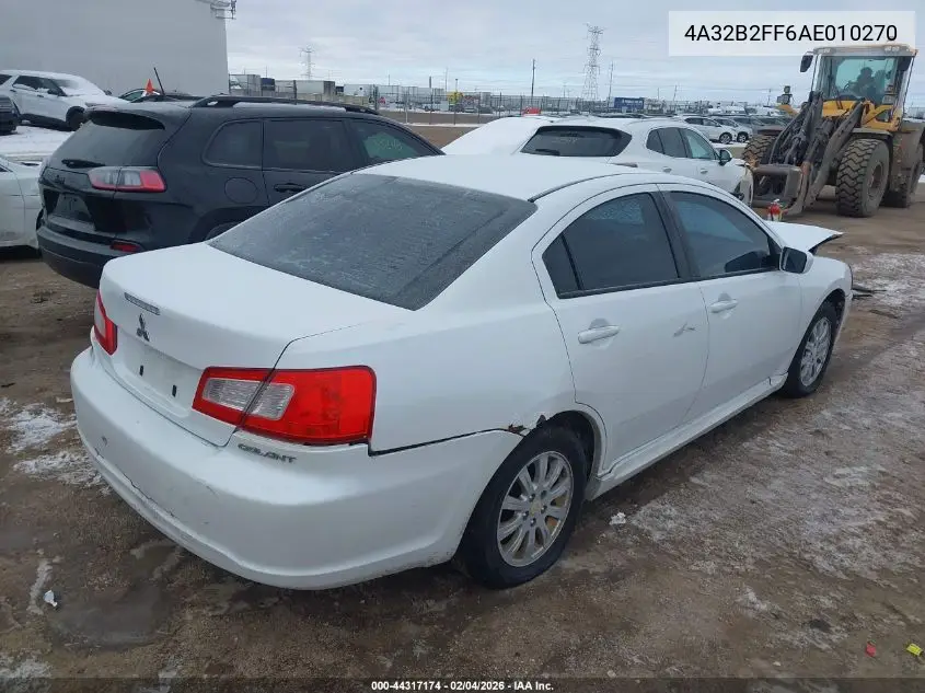 2010 Mitsubishi Galant Fe VIN: 4A32B2FF6AE010270 Lot: 44317174