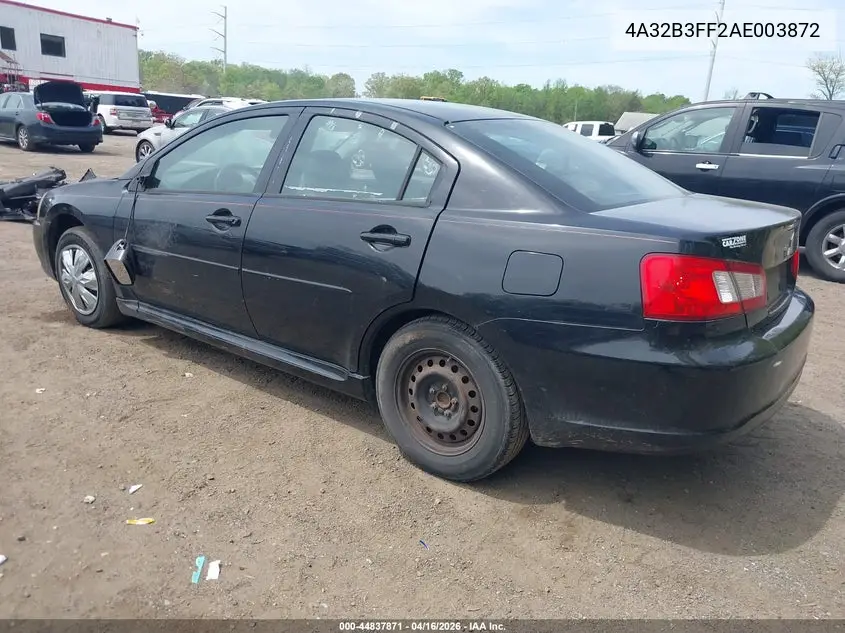2010 Mitsubishi Galant Es/Se VIN: 4A32B3FF2AE003872 Lot: 44837871