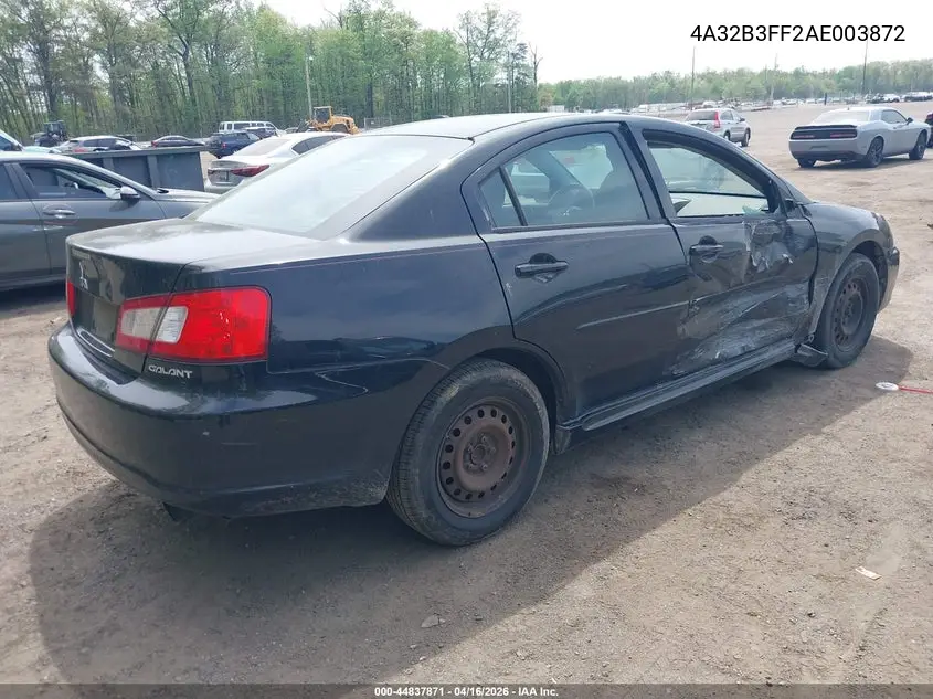 2010 Mitsubishi Galant Es/Se VIN: 4A32B3FF2AE003872 Lot: 44837871