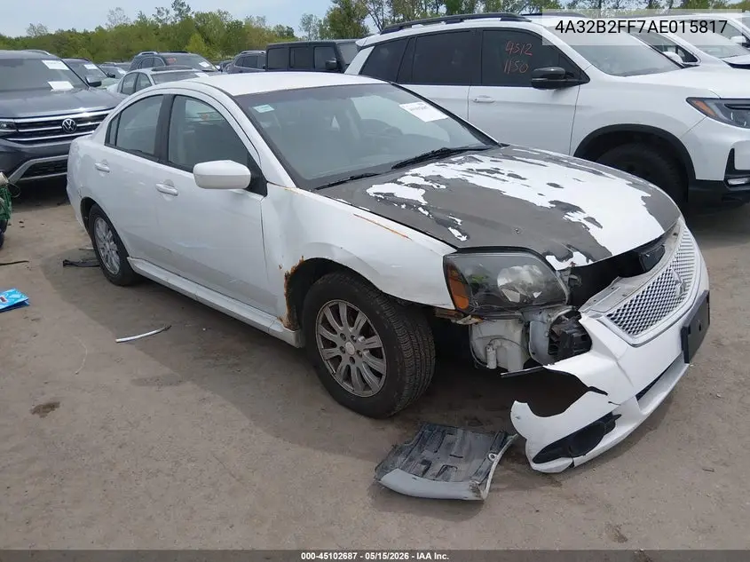 2010 Mitsubishi Galant Fe VIN: 4A32B2FF7AE015817 Lot: 45102687