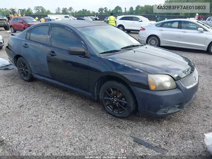 2010 Mitsubishi Galant Es/Se VIN: 4A32B3FF7AE010803 Lot: 45215635