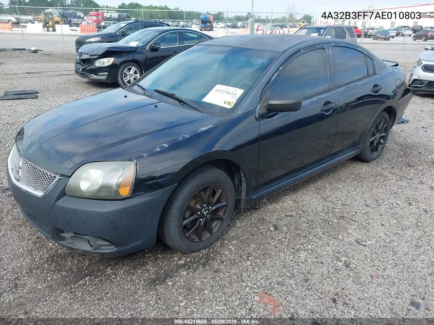 2010 Mitsubishi Galant Es/Se VIN: 4A32B3FF7AE010803 Lot: 45215635
