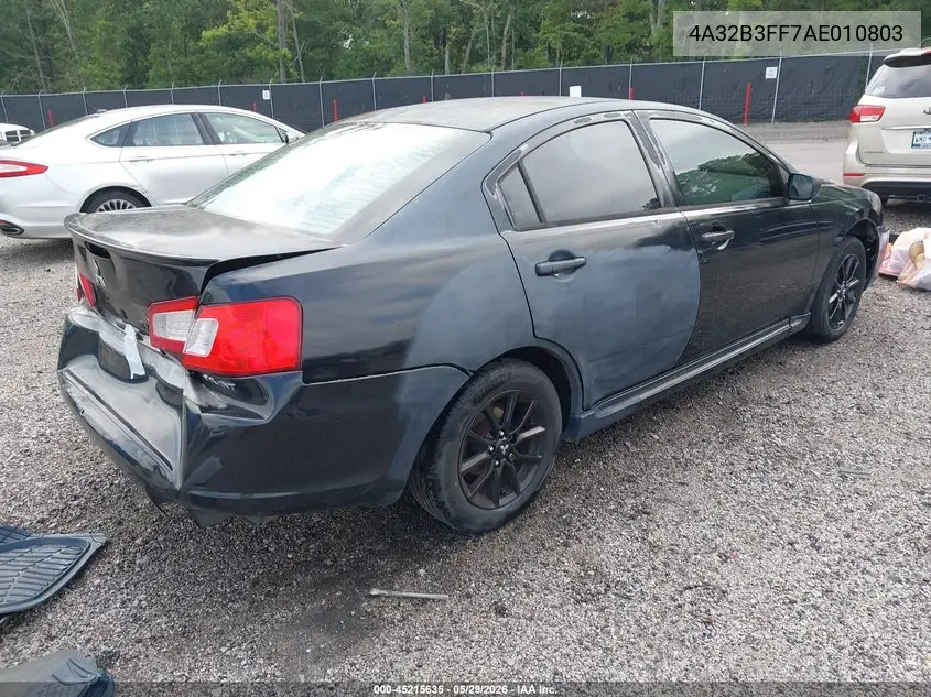 2010 Mitsubishi Galant Es/Se VIN: 4A32B3FF7AE010803 Lot: 45215635