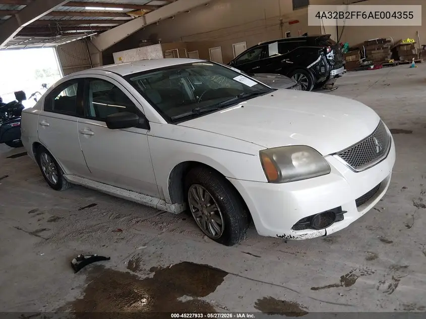 2010 Mitsubishi Galant Fe VIN: 4A32B2FF6AE004355 Lot: 45227933