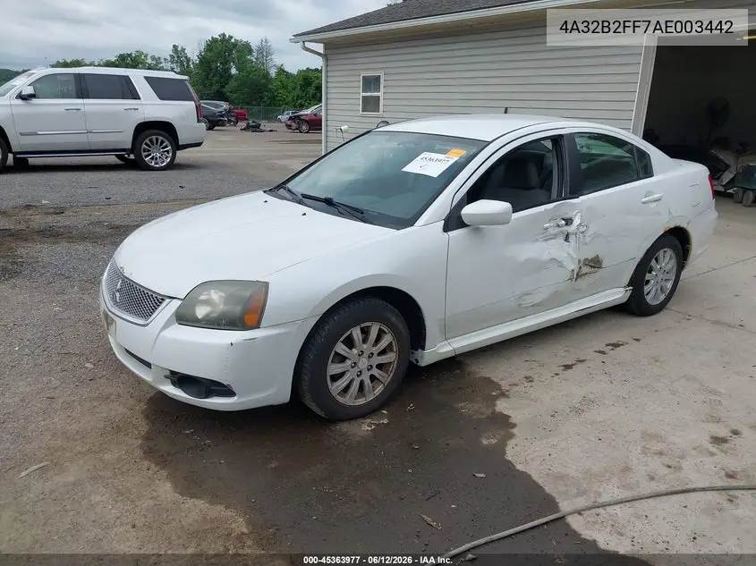 2010 Mitsubishi Galant Fe VIN: 4A32B2FF7AE003442 Lot: 45363977