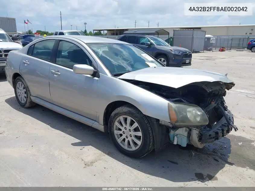 2010 Mitsubishi Galant Fe VIN: 4A32B2FF8AE002042 Lot: 45407742