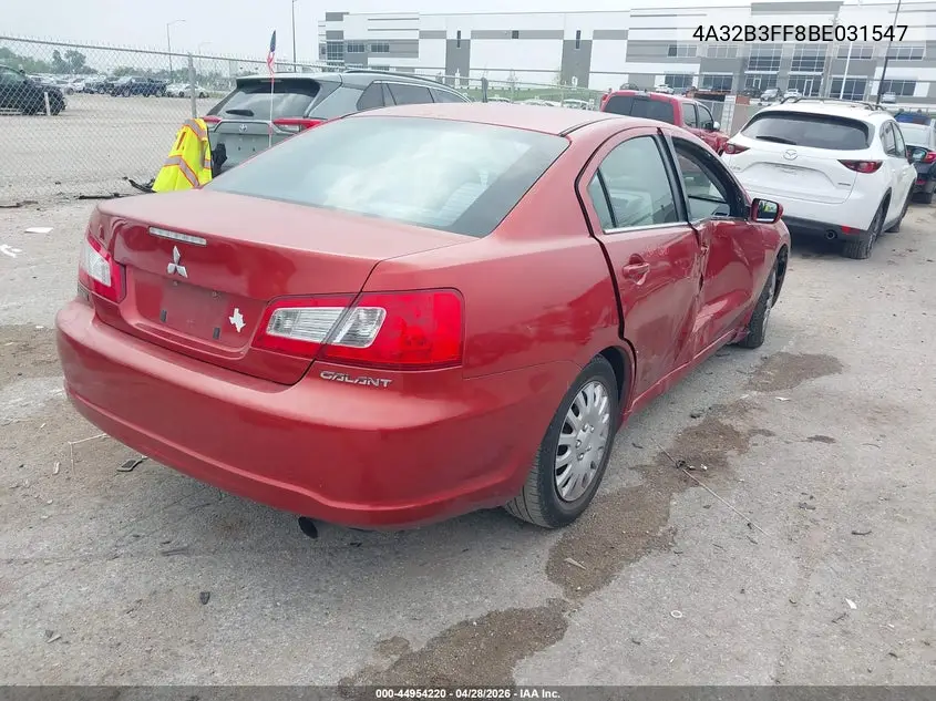 2011 Mitsubishi Galant Es/Se VIN: 4A32B3FF8BE031547 Lot: 44954220