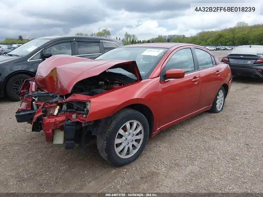 2011 Mitsubishi Galant Fe VIN: 4A32B2FF6BE018239 Lot: 44973750