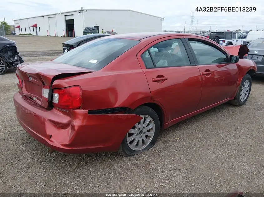 2011 Mitsubishi Galant Fe VIN: 4A32B2FF6BE018239 Lot: 44973750