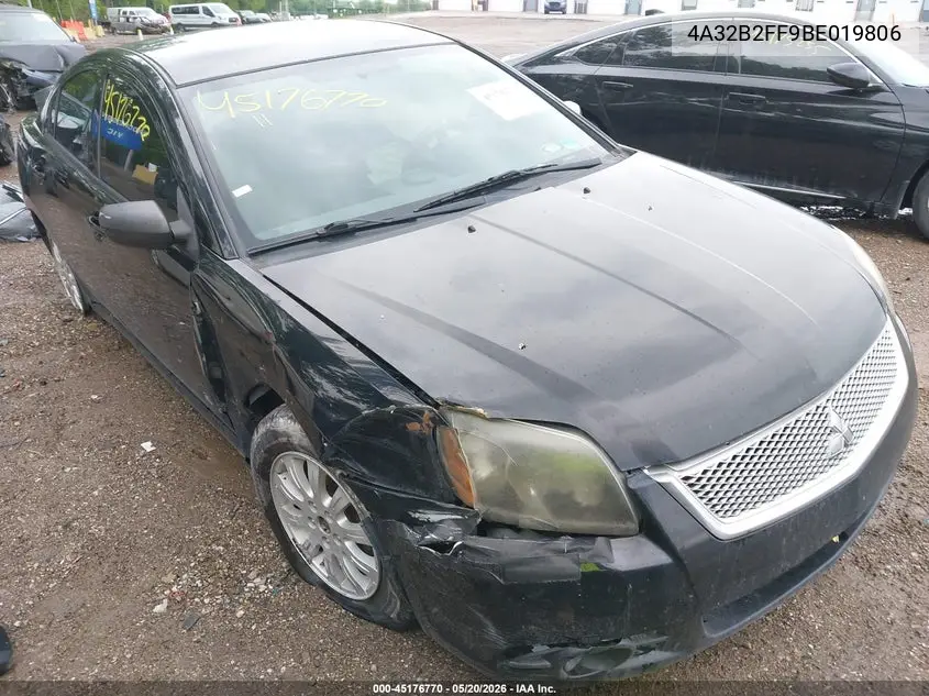 2011 Mitsubishi Galant Fe VIN: 4A32B2FF9BE019806 Lot: 45176770