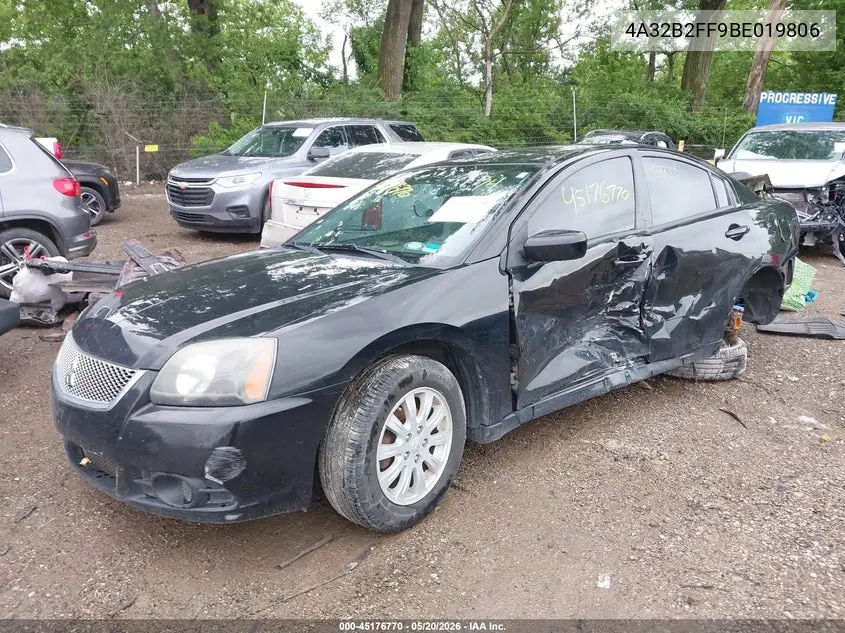 2011 Mitsubishi Galant Fe VIN: 4A32B2FF9BE019806 Lot: 45176770