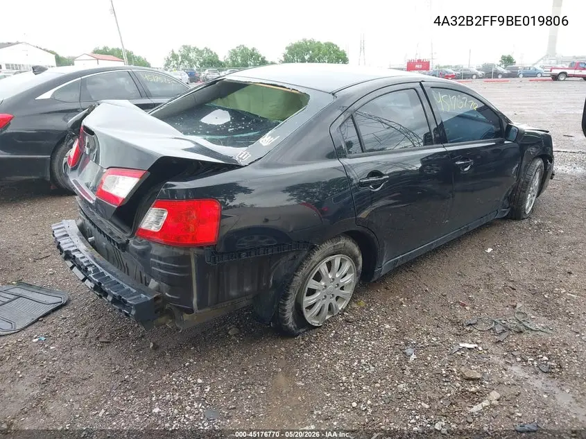 2011 Mitsubishi Galant Fe VIN: 4A32B2FF9BE019806 Lot: 45176770