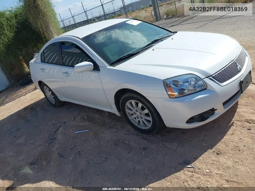 2011 Mitsubishi Galant Fe VIN: 4A32B2FF8BE018369 Lot: 45386761