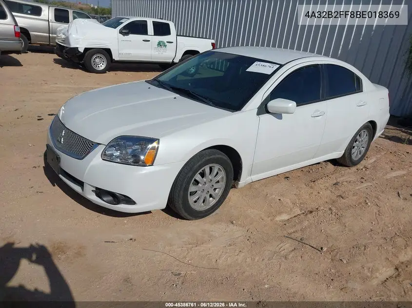 2011 Mitsubishi Galant Fe VIN: 4A32B2FF8BE018369 Lot: 45386761
