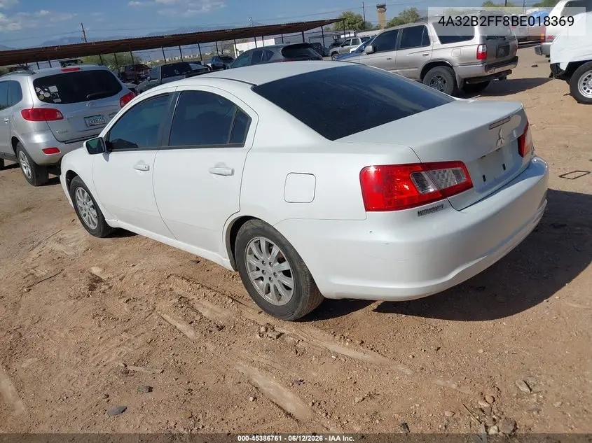 2011 Mitsubishi Galant Fe VIN: 4A32B2FF8BE018369 Lot: 45386761