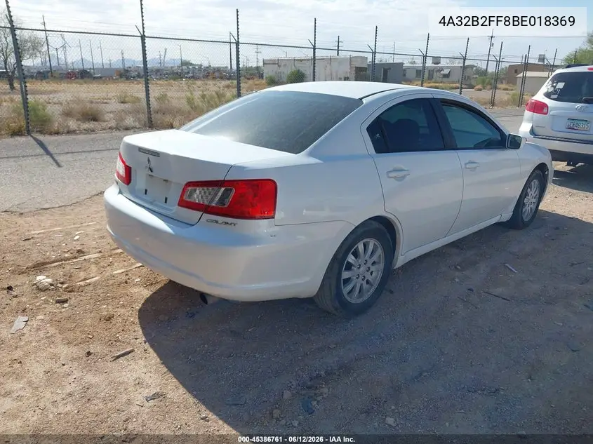 2011 Mitsubishi Galant Fe VIN: 4A32B2FF8BE018369 Lot: 45386761