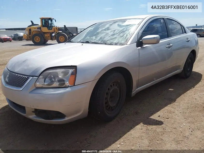 2011 Mitsubishi Galant Es/Se VIN: 4A32B3FFXBE016001 Lot: 45437172