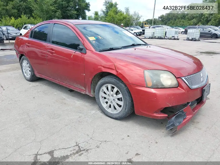 2011 Mitsubishi Galant Fe VIN: 4A32B2FF5BE028437 Lot: 45488940