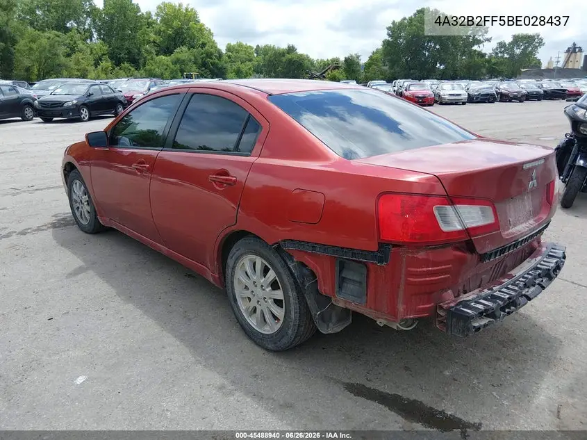 2011 Mitsubishi Galant Fe VIN: 4A32B2FF5BE028437 Lot: 45488940