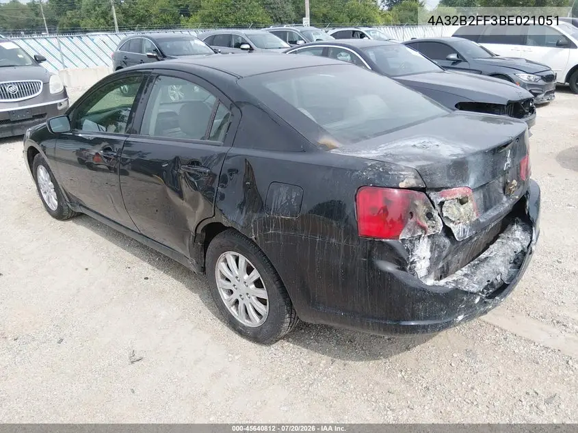 2011 Mitsubishi Galant Fe VIN: 4A32B2FF3BE021051 Lot: 45640812