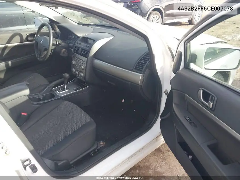 2012 Mitsubishi Galant Fe VIN: 4A32B2FF6CE007078 Lot: 43917964