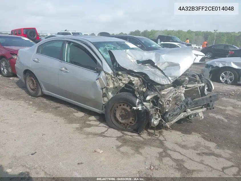 2012 Mitsubishi Galant Es/Se VIN: 4A32B3FF2CE014048 Lot: 44775396
