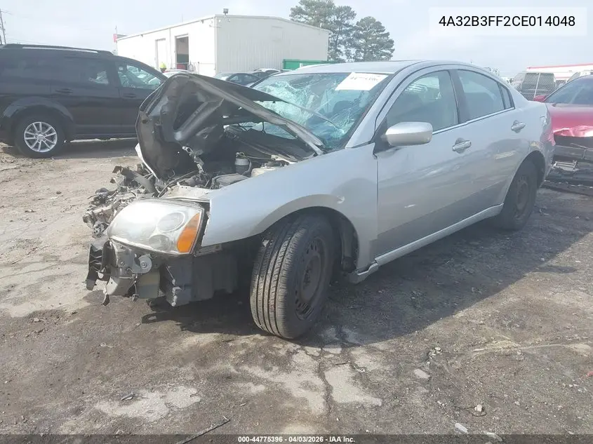 2012 Mitsubishi Galant Es/Se VIN: 4A32B3FF2CE014048 Lot: 44775396