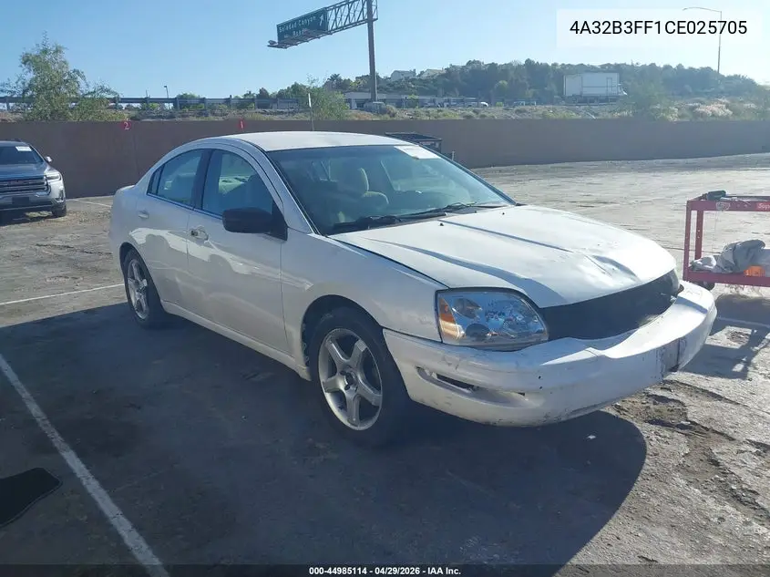 2012 Mitsubishi Galant Es/Se VIN: 4A32B3FF1CE025705 Lot: 44985114