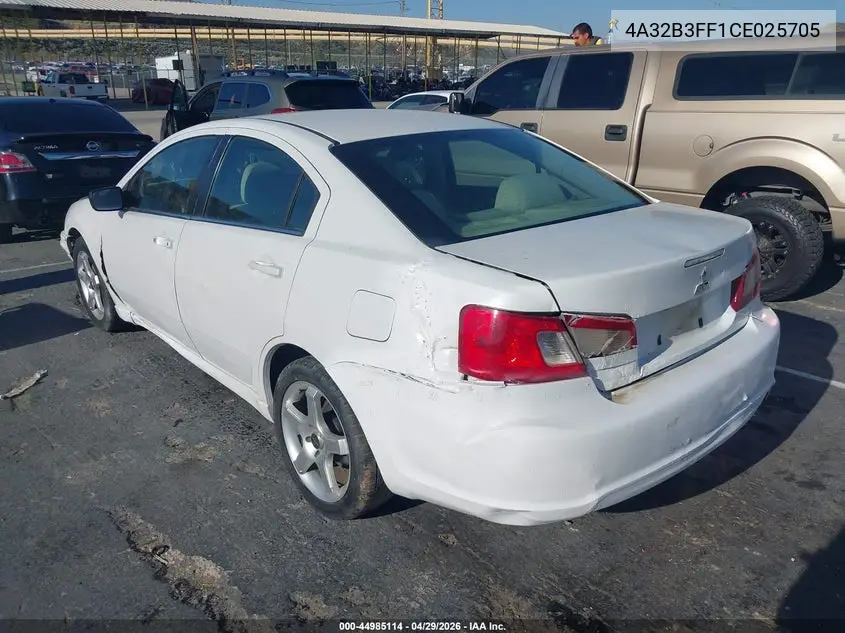 2012 Mitsubishi Galant Es/Se VIN: 4A32B3FF1CE025705 Lot: 44985114