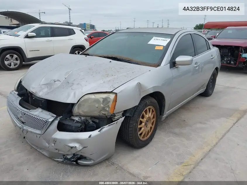 2012 Mitsubishi Galant Es/Se VIN: 4A32B3FF9CE014824 Lot: 45033909