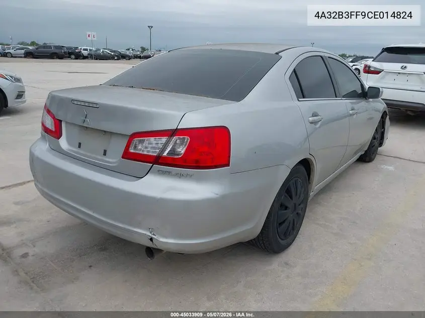 2012 Mitsubishi Galant Es/Se VIN: 4A32B3FF9CE014824 Lot: 45033909