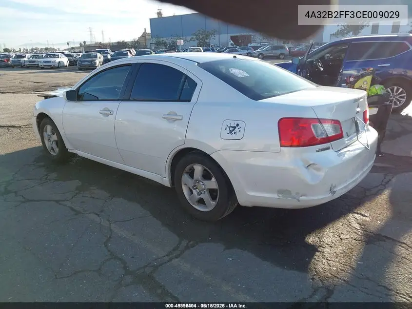2012 Mitsubishi Galant Fe VIN: 4A32B2FF3CE009029 Lot: 45398404