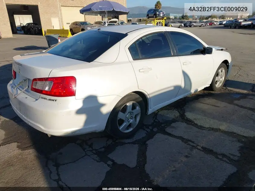 2012 Mitsubishi Galant Fe VIN: 4A32B2FF3CE009029 Lot: 45398404