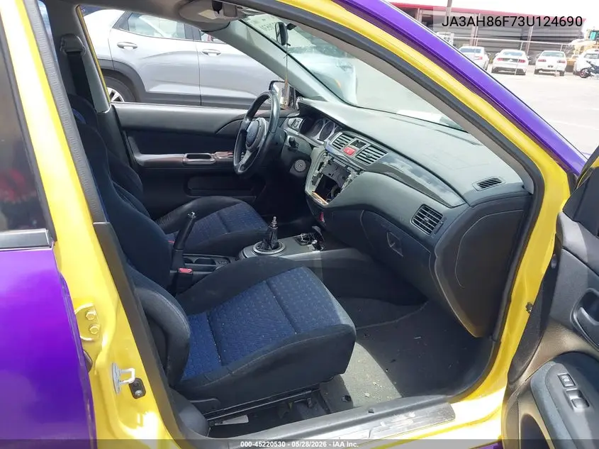 2003 Mitsubishi Lancer Evolution VIN: JA3AH86F73U124690 Lot: 45220530