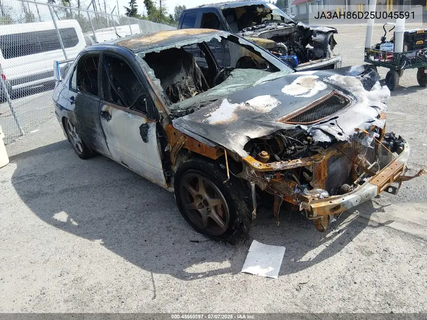 2005 Mitsubishi Lancer Evolution Mr/Viii VIN: JA3AH86D25U045591 Lot: 45560397