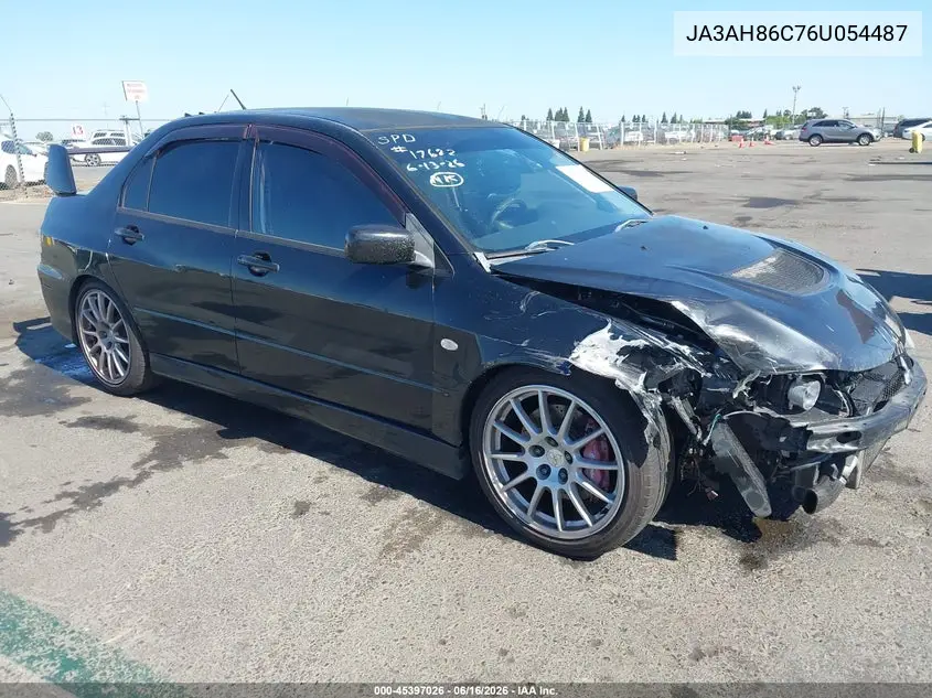 2006 Mitsubishi Lancer Evolution Ix/Mr VIN: JA3AH86C76U054487 Lot: 45397026