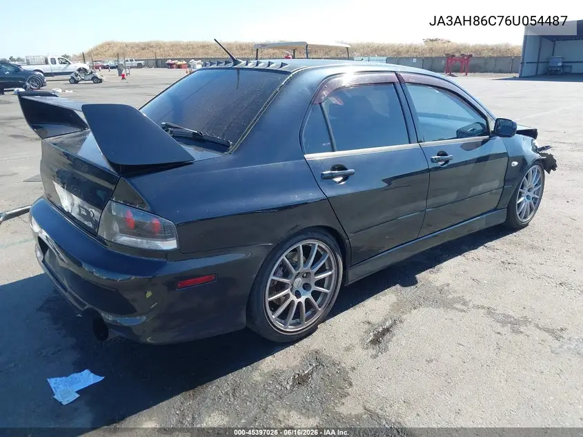 2006 Mitsubishi Lancer Evolution Ix/Mr VIN: JA3AH86C76U054487 Lot: 45397026