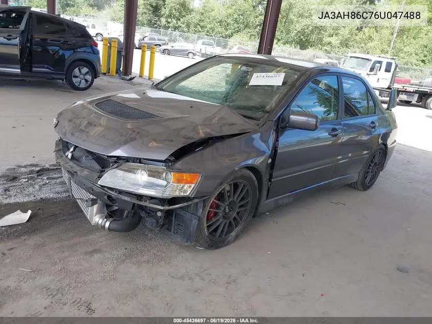 2006 Mitsubishi Lancer Evolution Ix/Mr VIN: JA3AH86C76U047488 Lot: 45436697
