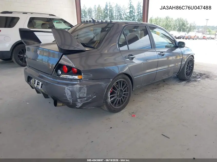 2006 Mitsubishi Lancer Evolution Ix/Mr VIN: JA3AH86C76U047488 Lot: 45436697