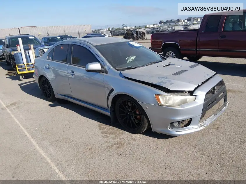 2008 Mitsubishi Lancer Evolution Gsr VIN: JA3AW86V88U049079 Lot: 45551146