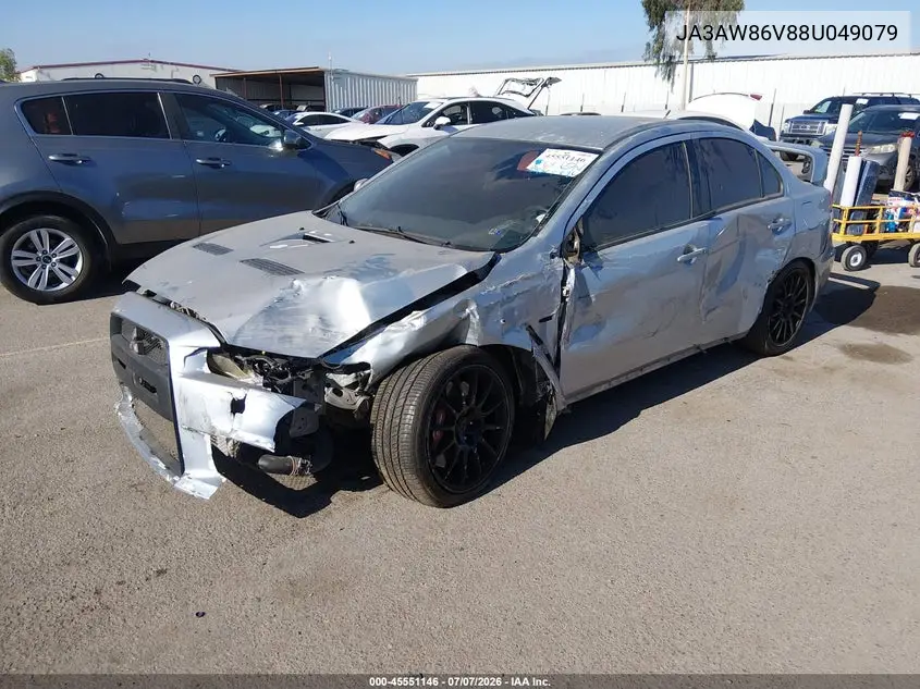 2008 Mitsubishi Lancer Evolution Gsr VIN: JA3AW86V88U049079 Lot: 45551146
