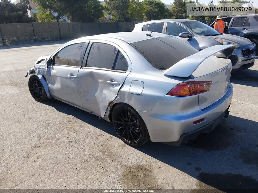 2008 Mitsubishi Lancer Evolution Gsr VIN: JA3AW86V88U049079 Lot: 45551146