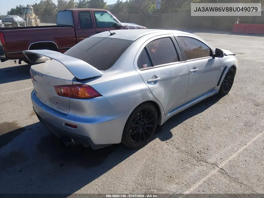 2008 Mitsubishi Lancer Evolution Gsr VIN: JA3AW86V88U049079 Lot: 45551146