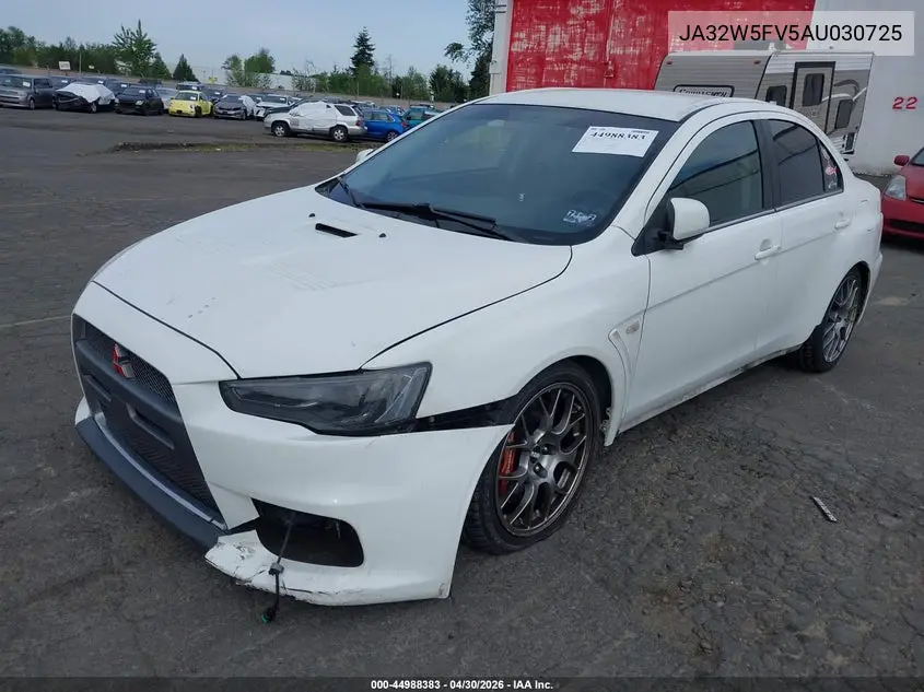 2010 Mitsubishi Lancer Evolution Mr/Mr Touring VIN: JA32W5FV5AU030725 Lot: 44988383