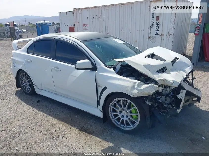 2011 Mitsubishi Lancer Evolution Gsr VIN: JA32W8FV8BU046887 Lot: 44939259